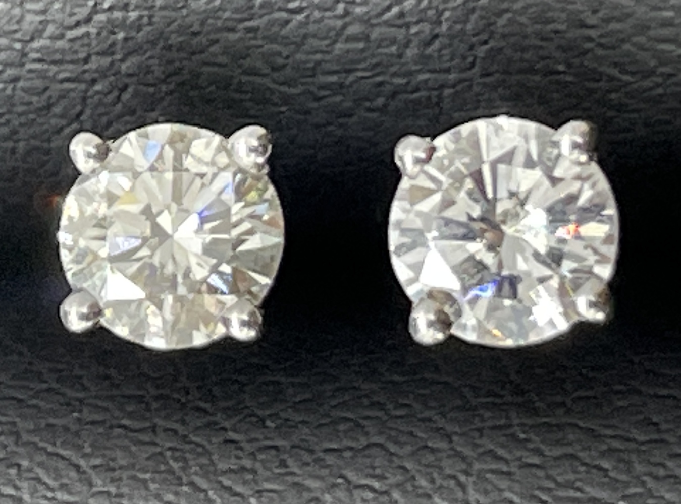 White Gold .50 TCW Diamond Stud Earrings