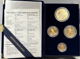 AGE 4 Coin Set 1988 Proof Set OGP Gold