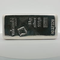 1 kg Valcambi Suisse .999 Fine Silver Bar - Investment Grade Bullion