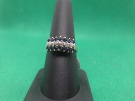 10k Yg Sz. 8 Sapphire Ring 