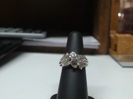 10K YG Diamond Cluster Ring, Size 5