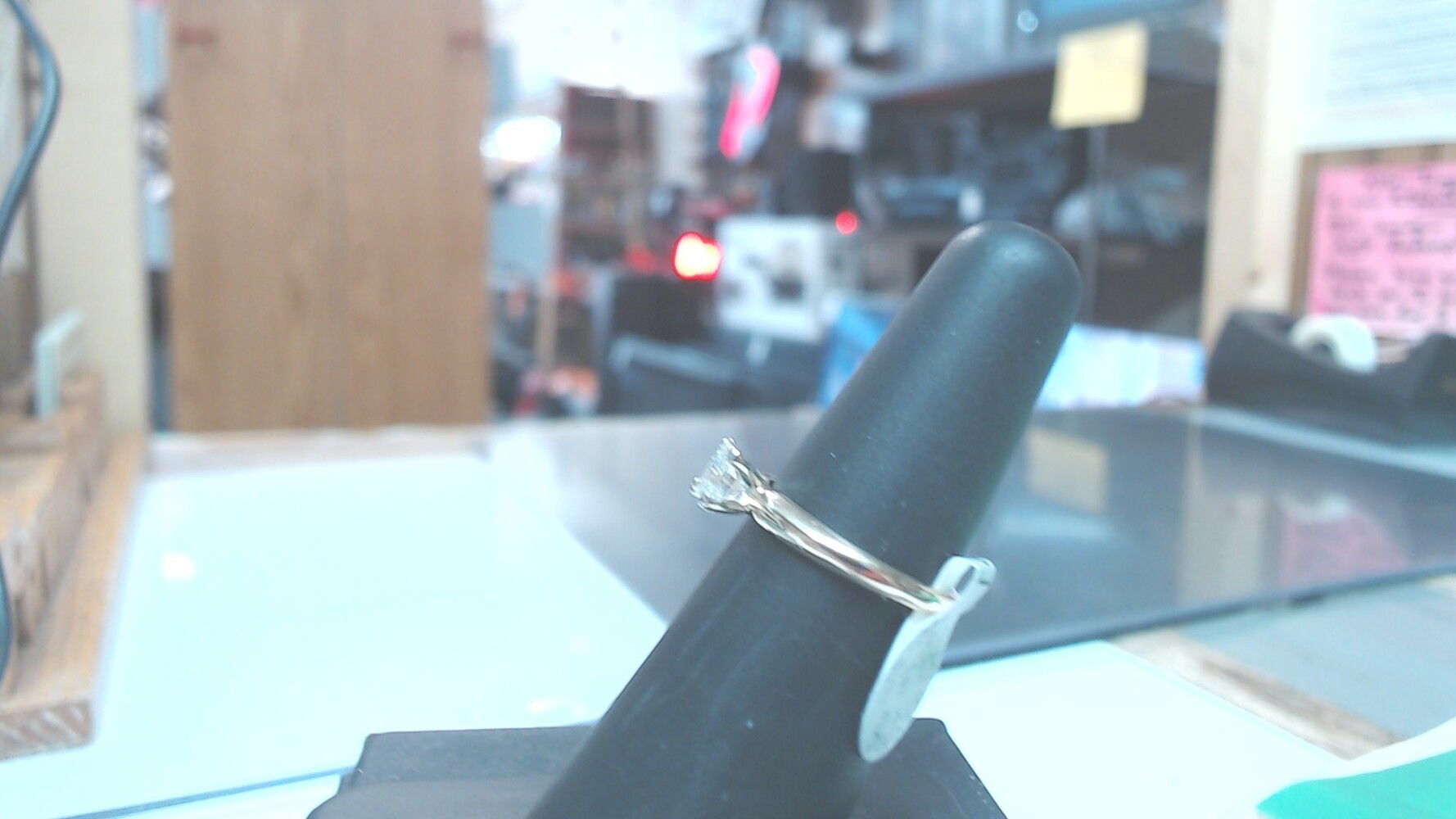 14k YG Princess Cut Diamond Ring, Diamond weight .47 , Size 5 1/2