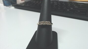 14k YG 3 Stone Diamond Ring .50 cttw., Size 7 3/4