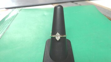 14K YG .50 Carat Marque Diamond Ring, Size 7 1/2