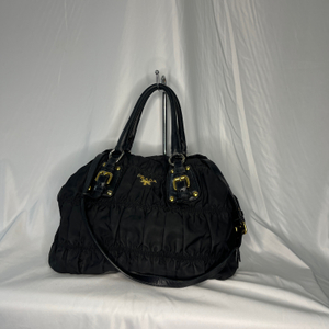 Prada Black Nylon Tessuto Gaufre