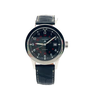 Longines Heritage Military L2.832.4 Men's Black Leather Watch