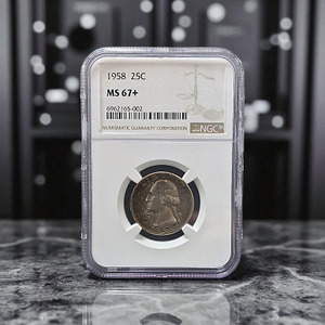 1958 25c QUARTER NGC GRADED MS67+