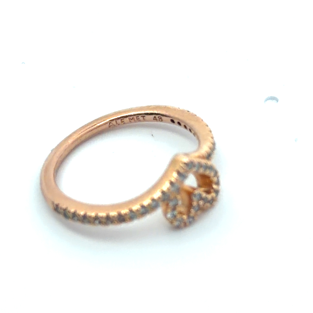 Pandora 189302C01 Sparkling Heart Wishbone Ring Size 4.5 | Pine Ridge ...