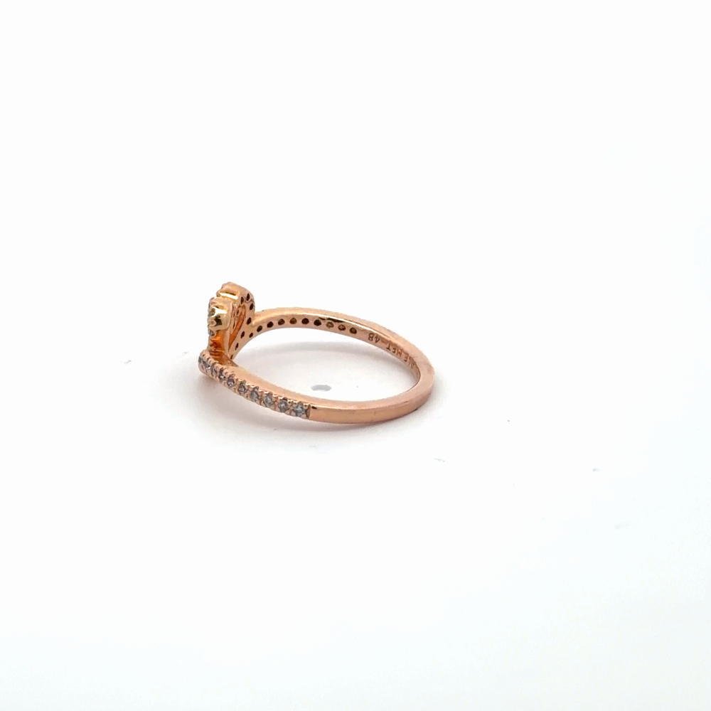 Pandora 189302C01 Sparkling Heart Wishbone Ring Size 4.5 | Pine Ridge ...