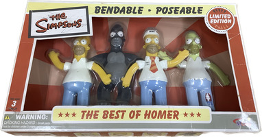 The Simpsons Bendable + Poseable "The Best of Homer" Figure Box Set _Damaged Box