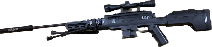 Black Ops Pellet Air Sniper Rifle - Used - No Accessories Included
