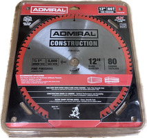 Admiral 62725 Construction 12" Fine Finish 80 Tooth Blade - New (9224169)