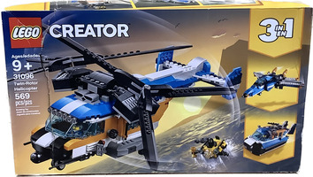Lego 31096 Creator Twin Rotor Helicopter 569PCS Building Set - New (Damaged Box)