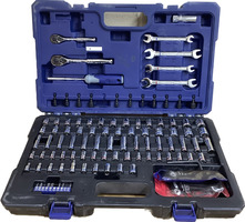 Kobalt 129-Piece 1/4in to 3/8in Drive Mechanics Tool Set - Used, Missing Piece