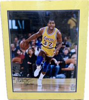 Magic Johnson Autographed Poster – PSA Certified E27577 – Los Angeles Lakers