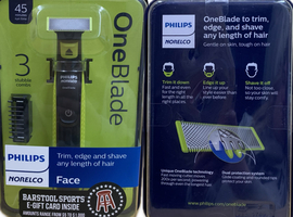 New Philips Norelco OneBlade Hybrid Rechargeable Shaver and Trimmer  (9257216)