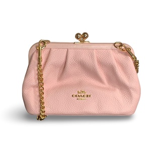 Coach Nora Kisslock C1451 Pebble Leather Baby Pink – Used, Bag Only