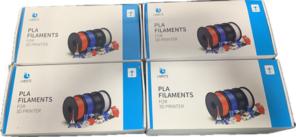 PLA Filaments 3D Printer Bundle 16 Rolls (Black, Red, Blue, White) New Open Box
