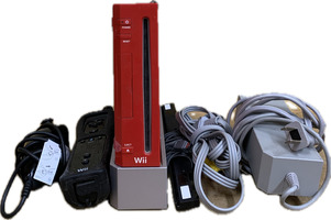 Nintendo RVL-001 Red Wii Gaming Console - Used - Includes Accessories