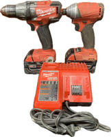 Milwaukee M18 Fuel Combo Kit: Hammer Drill, Impact Driver, 2 Batteries, Charger