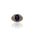  JAGI 18K Ladies Ring – Oval Blue Sapphire with Round and Baguette Diamonds 