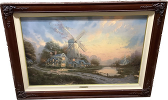 Thomas Kinkade Wind of the Spirit Windmill Collection - 36 x 24 Canvas