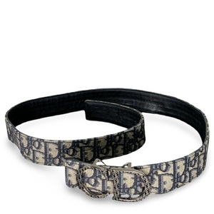 Christian Dior Oblique Jacquard Canvas Belt – Used, Size 36"-39"