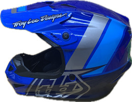  Troy Lee Designs GP Overload Men's Motorcross Helmet - Blue/Grey,(XL) (9280117)