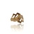  Size 6.5 – Resizing Available– 1.64 DWT (2.55g) 14KT Yellow Gold Ring – Feather