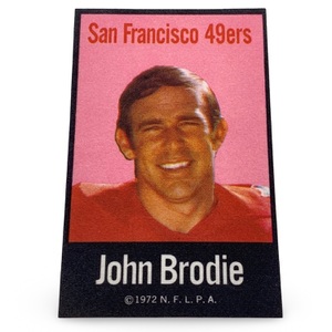 John Brodie 1972 NFLPA Fabric Cloth Iron-Ons – San Francisco 49ers #5 – Qty 56 