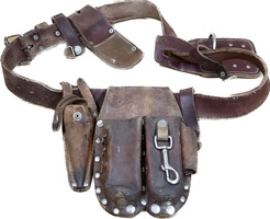 Occidental Leather Tool Belt - Used - 4 Tool Holder Pouches - Fits 22-26" Waist