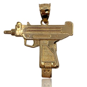  2.67 DWT (4.15g) 10KT Yellow Gold Charm – Uzi-Style Pendant