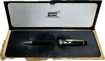  Used Montblanc Meisterstck 161 Black Ballpoint Pen - Original Box