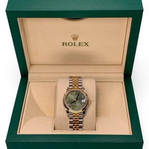 Rolex Datejust 31mm Two-Tone 18K/SS – Olive Green Dial – Diamond Markers 