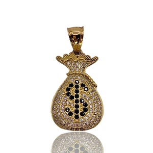  2.83 DWT (4.38 Grams) 10KT Yellow Gold Money Bag Charm – Non-Diamond