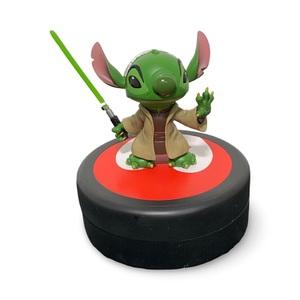  Disney Stitch “Stitch as Yoda” Medium Figurine – Opened – Includes Pin 