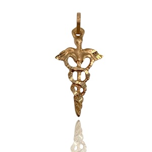  14kt Yellow Gold Diamond-Cut Nurse Symbol Charm – 0.50 dwt (0.78 g)