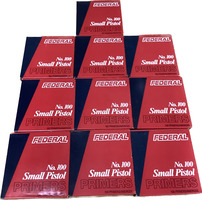 Federal No 100 Small Pistol Primers - 10 Boxes (1000 Primers Total) - New