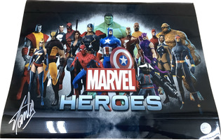 Marvel Heroes Poster Signed by Stan Lee - Authentic Collectible! (9292761)