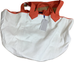 Rothy's Reversible Beach Tote Handbag - Brand New with Tags - Color: Tan/White