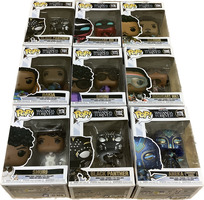 Funko POPs Black Panther Bundle _ 9 POPs Total _ Includes 2 Black Panthers
