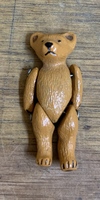 Miniature Enameled Pewter Jointed Teddy Bear – 1.25” Tall – Pre-Owned