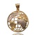  2.00 DWT (3.11g) 10KT Two-Tone Gold Charm – World Globe Design