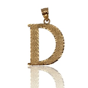  1.56 DWT (2.43g) 10KT Yellow Gold Charm – “D” Initial