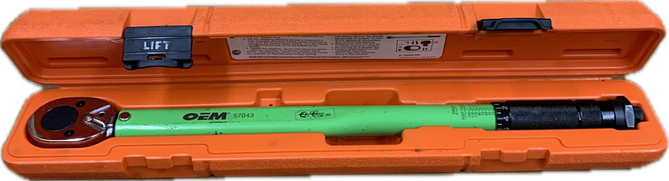OEM 57043 1/2" Torque Wrench – Pre-Owned – Normal Signs of Use – Includes Orange