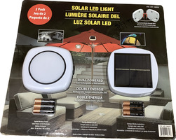 Solar LED Light 2 Pack - Brand New, Damaged Box - See Photos