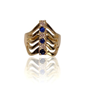  Size 8.5 – Resizing Available– 5.10 DWT (7.93g) 14KT Yellow Gold Ladies Ring 