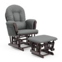 Storkcraft Glider and Ottoman Chair Set Espresso/Gray - Brand New (Box Damaged)