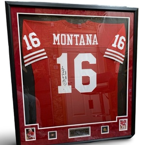 Joe Montana Signed & Framed Jersey – Beckett Witnessed with COA