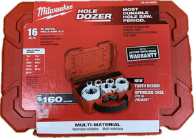 Milwaukee 49-22-4030 16PC Bi-Metal Hole Saw Kit - Brand New